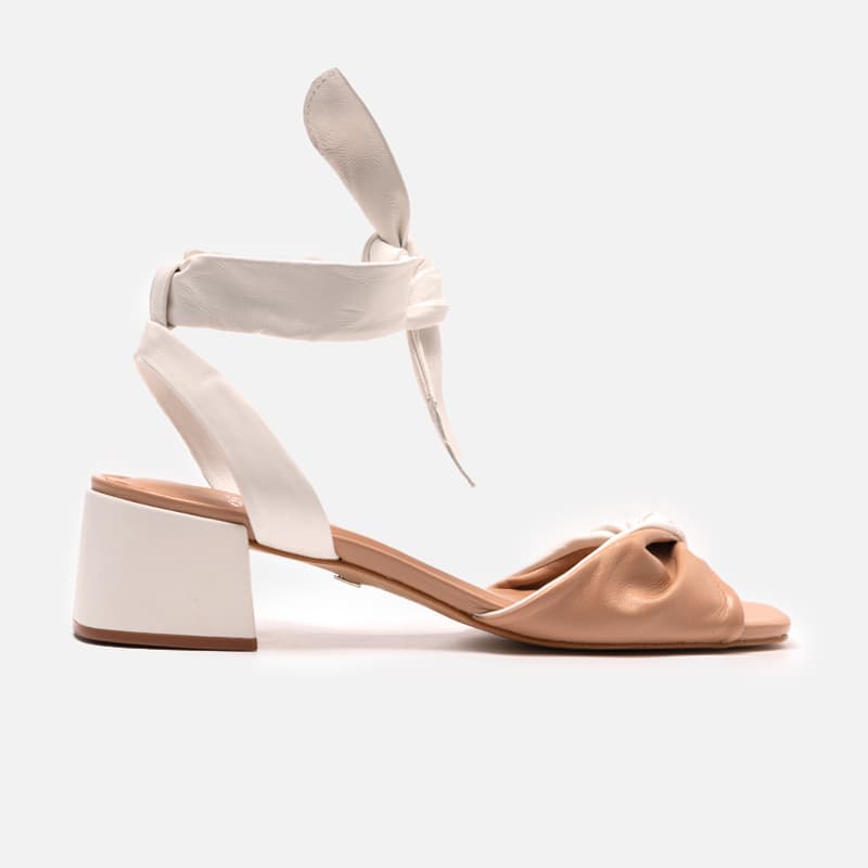 SANDÁLIA CARRANO DUO TWIST LACE UP BRANCO