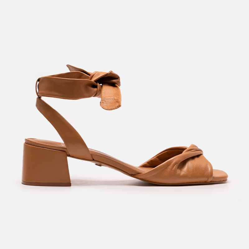 SANDÁLIA CARRANO DUO TWIST LACE UP CAMEL