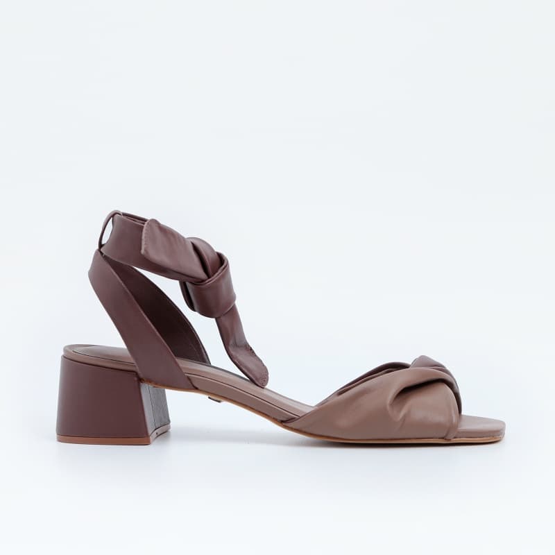 SANDÁLIA CARRANO DUO TWIST LACE UP MARROM