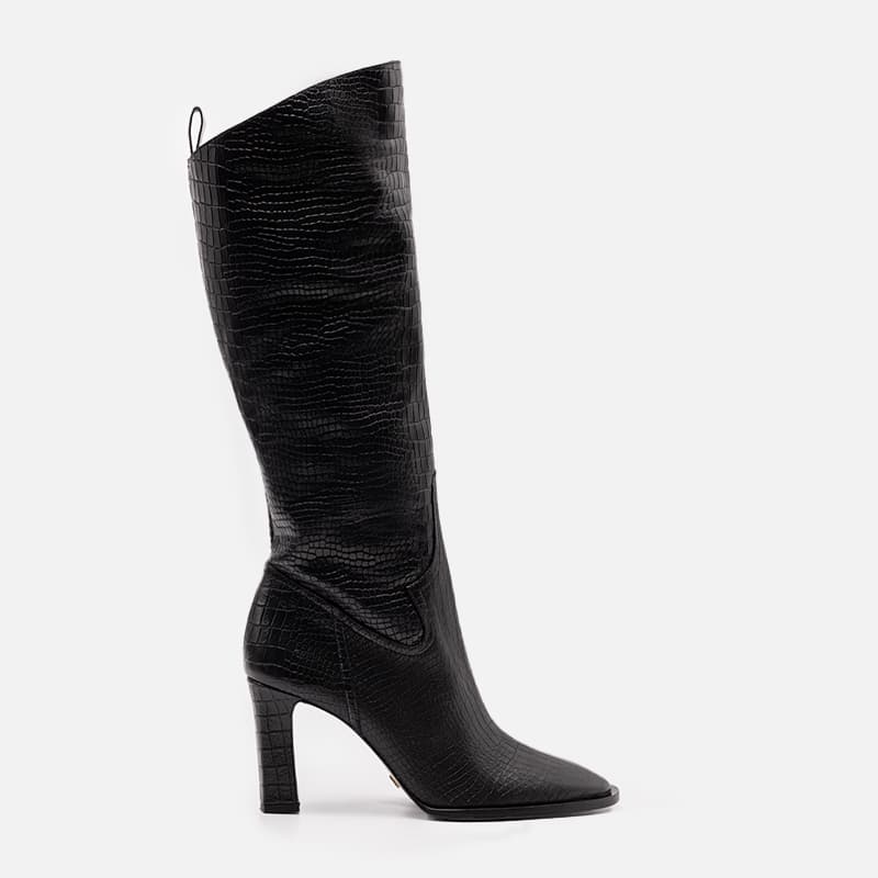 VICENZA BOTA CROCO SOFT SHINE PRETO