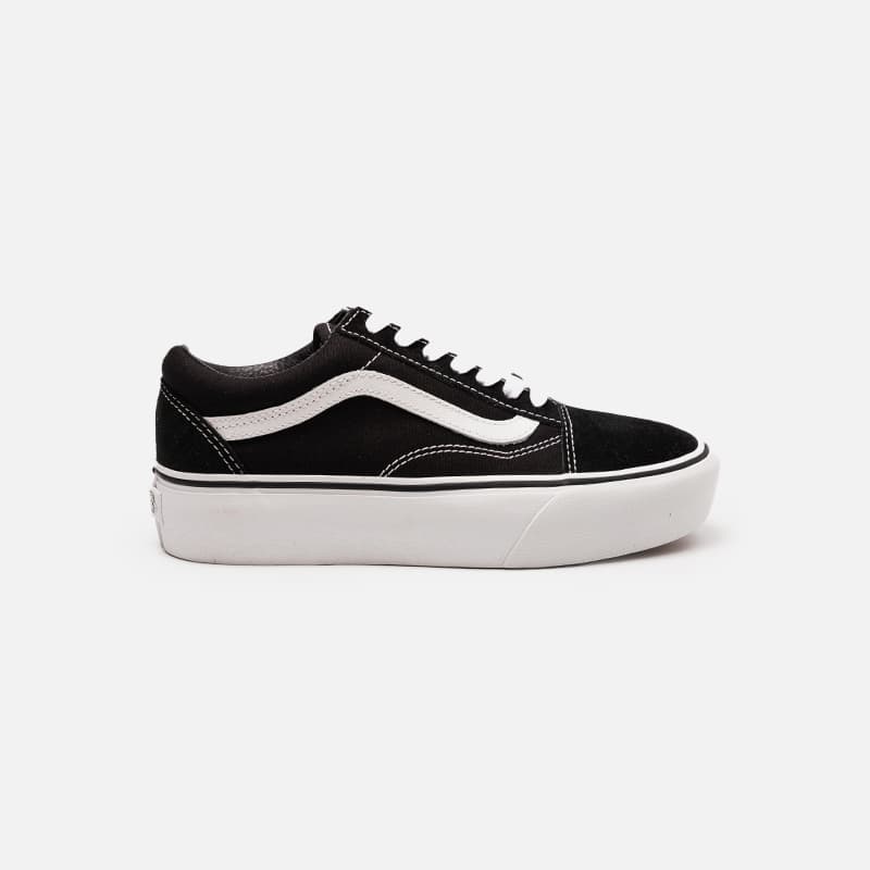 TÊNIS VANS OLD SKOOL PLATFORM BLACK WHITE PRETO