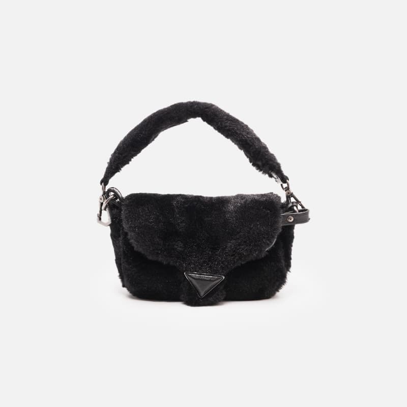 BOLSA SCHUTZ TIRACOLO MEDIA FURRY S50018 2094 0001 PRETO