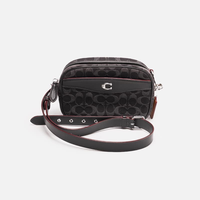 BOLSA COACH CAMERA BAG SIGNATURE DENIM CE744LHDRJ PRETO