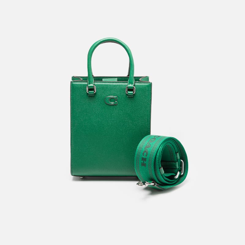 BOLSA COACH TOTE 16 SIGNATURE DETAIL CJ795TV4 VERDE
