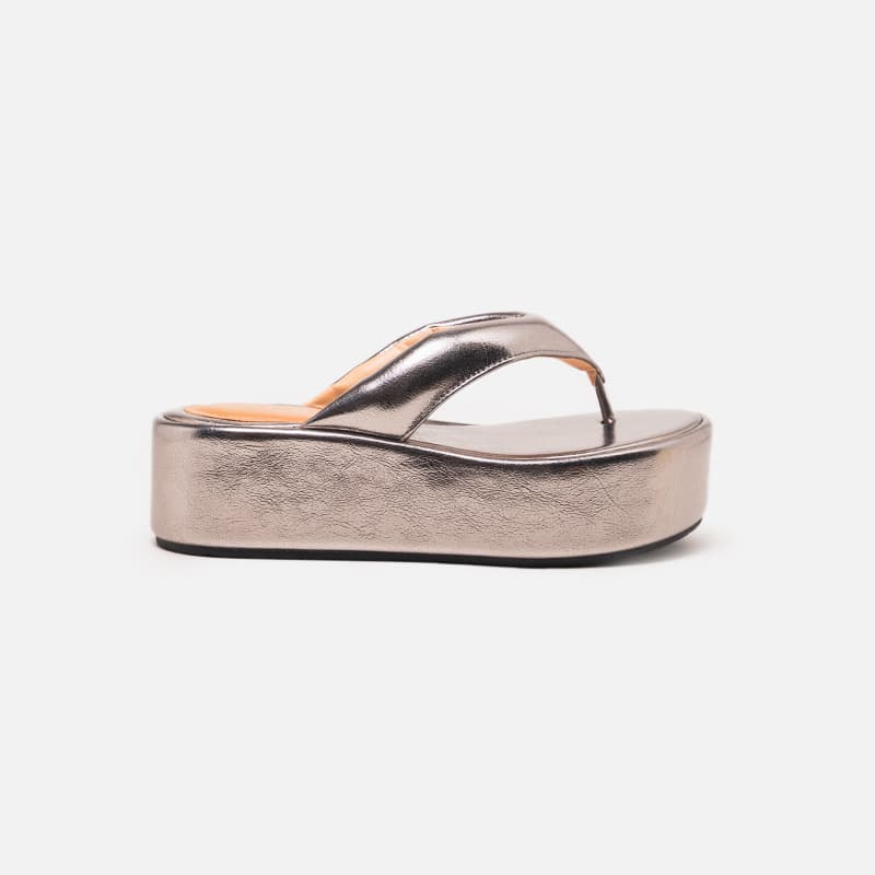 FLAT LUIZA BARCELOS PRATA VELHA