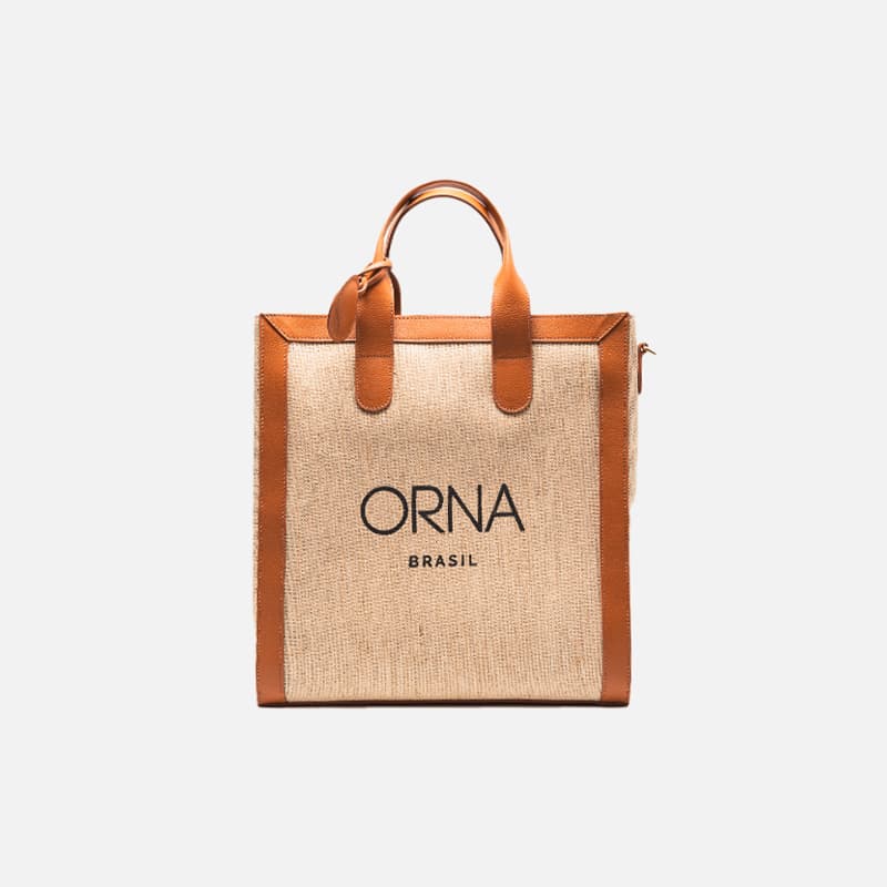 BOLSA ORNA BOTANICA CARAMELO