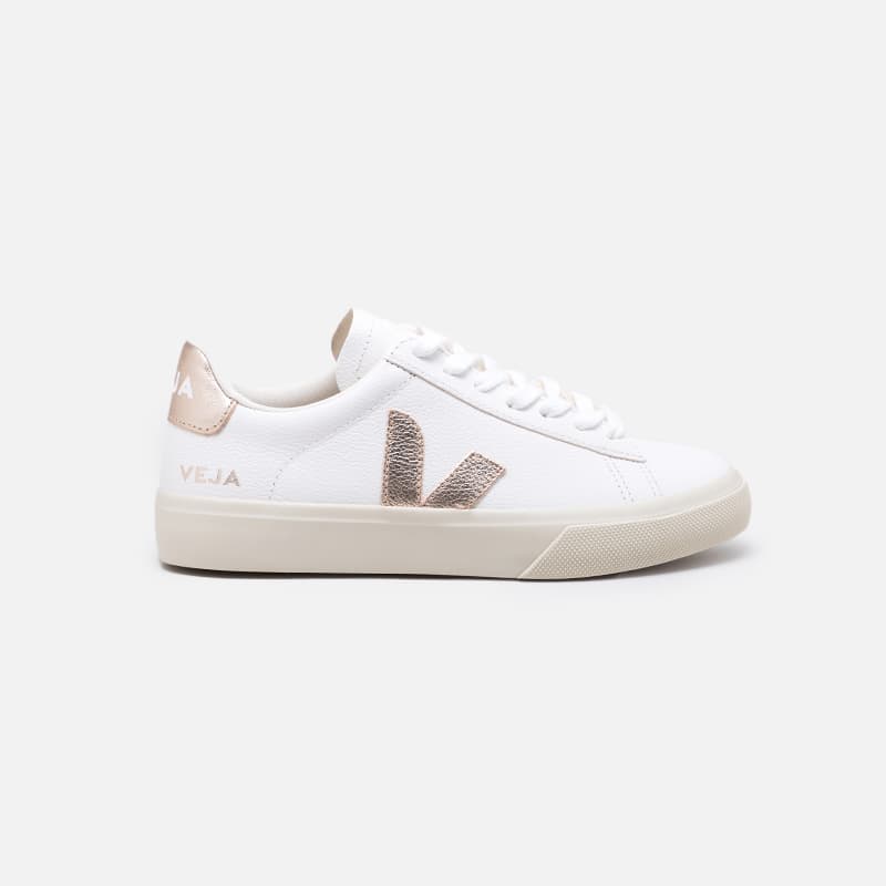 TENIS VEJA CAMPO CF LEATHER EXTRA WHITE PLATINE EXTRA WHITE PLATINE