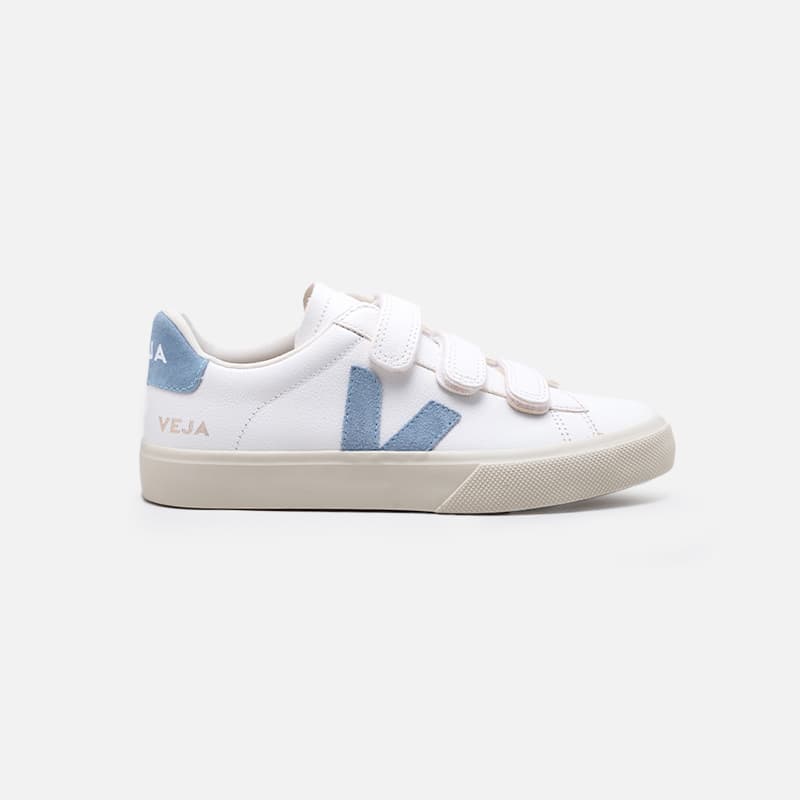 TENIS VEJA RECIFE CHROMEFREE LEATHER EXTRA WHITE EXTRA WHITE STEEL