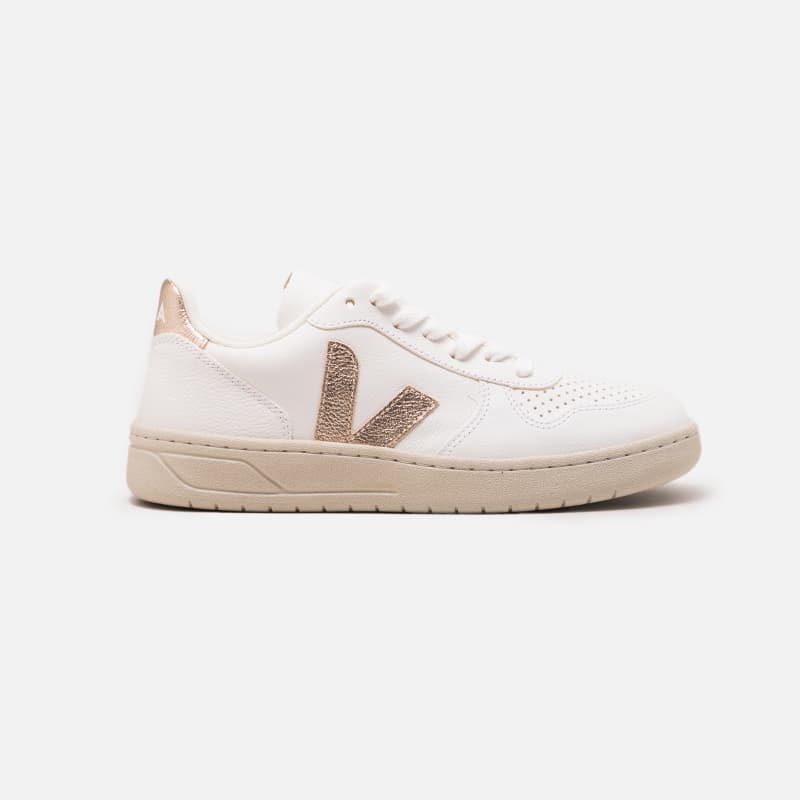 TENIS VEJA V-10 CHROMEFREE EXTRA WHITE PLATINE EXTRA WHITE PLATINE