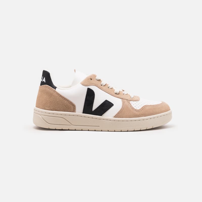 TENIS VEJA V-10 CHROMEFREE EXTRA WITHE BLACK SAH EXTRA WHITE BLACK SAHARA