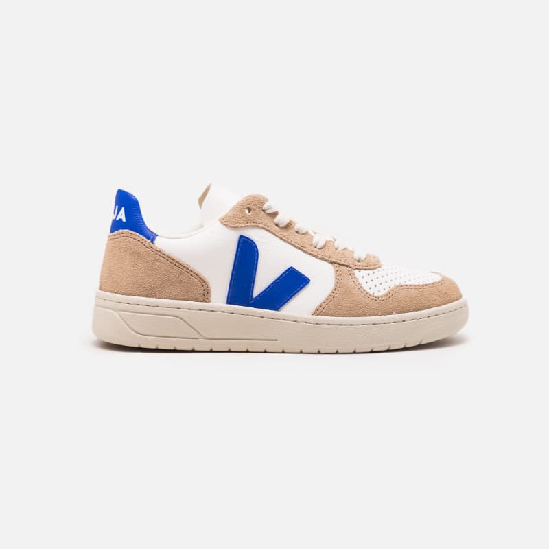 TENIS VEJA V-10 CF LEATHER EXTRA WHITE PAROS SAH EXTRA WHITE PAROS SAHARA