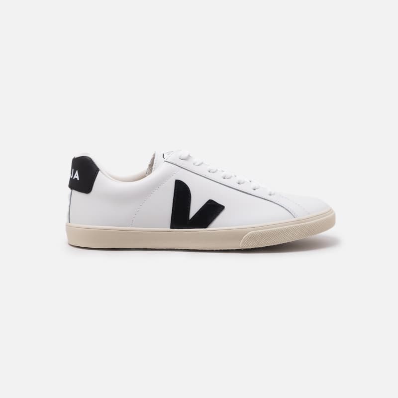 TENIS VEJA ESPLAR LOGO LEATHER EXTRA WHITE EXTRA WHITE BLACK