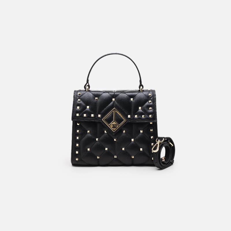 BOLSA EM COURO PRETO