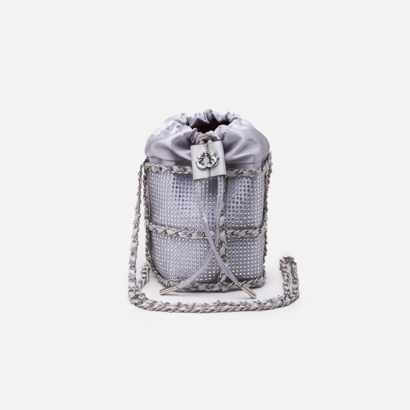 BOLSA ISLA CRYSTAL BUCKET PRATA