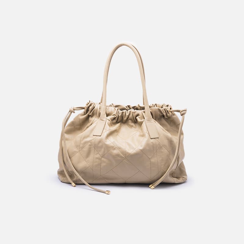 BOLSA EM COURO NATURAL