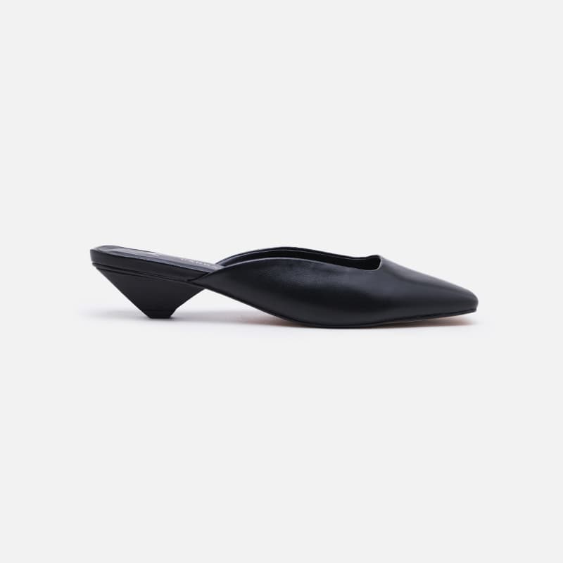 MULE DE COURO PRETO