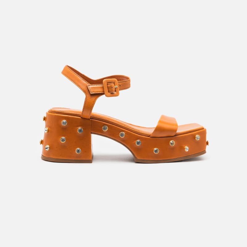 SANDALIA ANTIQUE CRISTAIS CAMEL