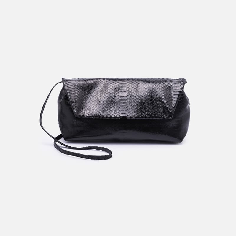 CLUTCH BAGUETE SERPENTE PRETO
