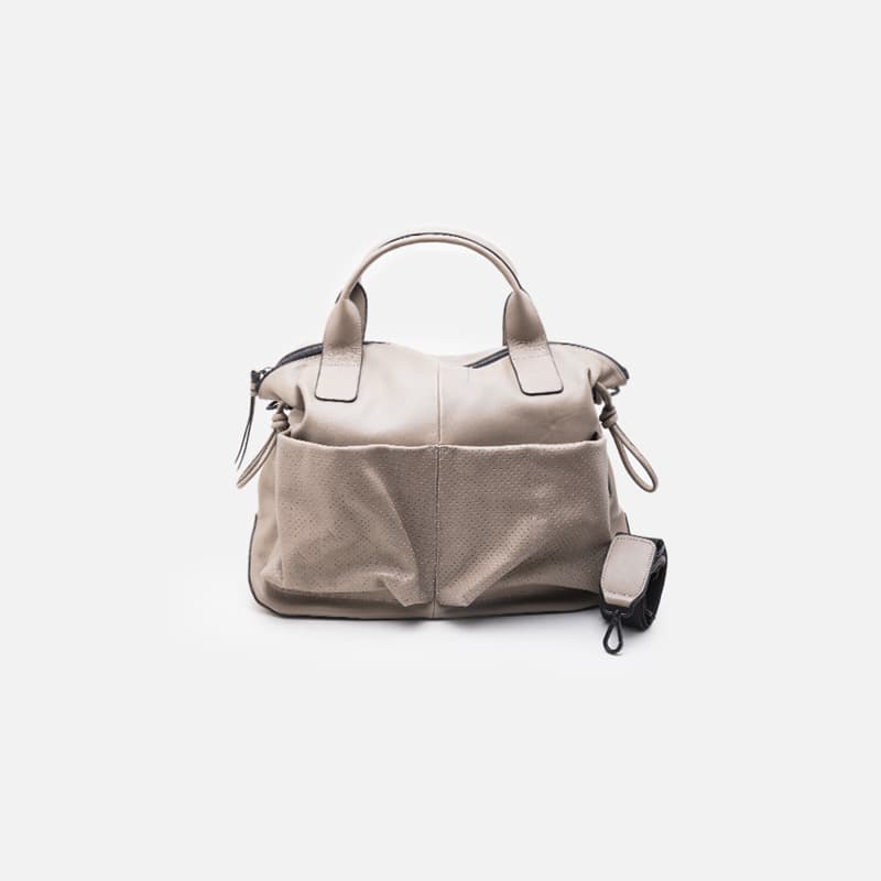 BOLSA LOUISE EM COURO CIMENTO