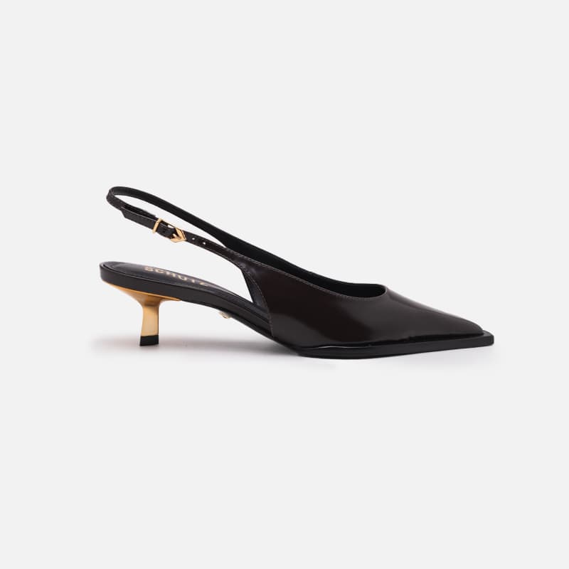 SCARPIN SLING MARROM