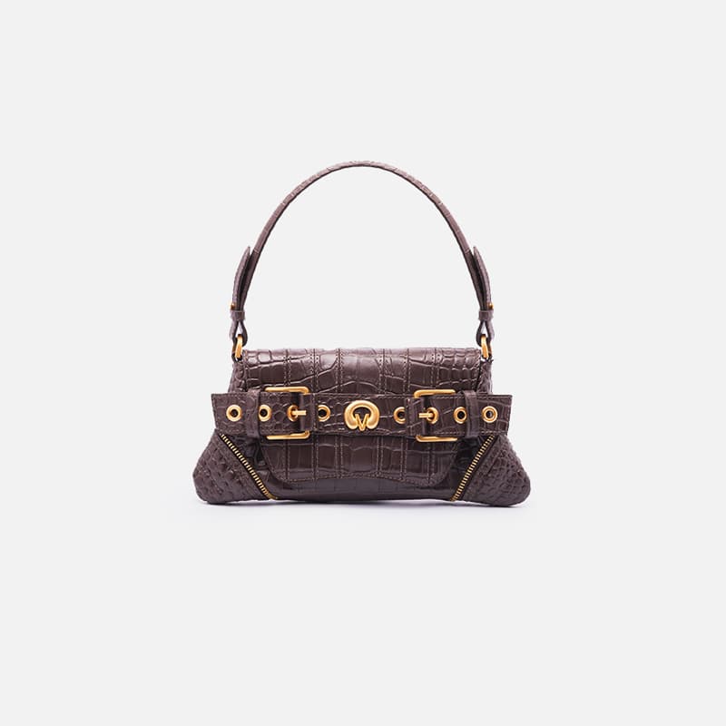 BOLSA EM COURO MARROM