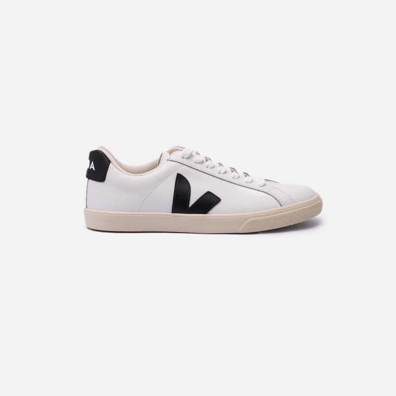 ESPLAR LOGO LEATHER EXTRA WHITE BLACK
