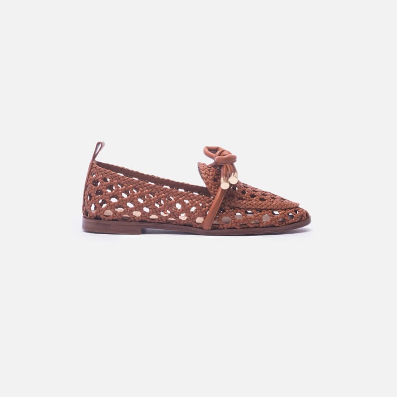 MOCASSIM TRANÇADO MARROM