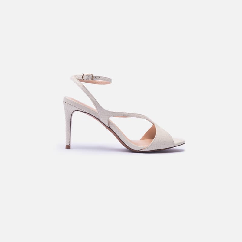 SANDALIA SNAKE CREAM