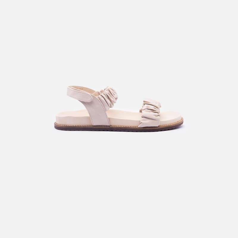 SANDALIA PLISSADA OFF WHITE