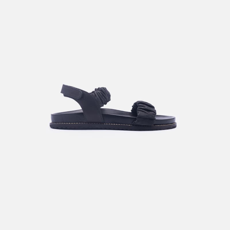 SANDALIA PLISSADA PRETO