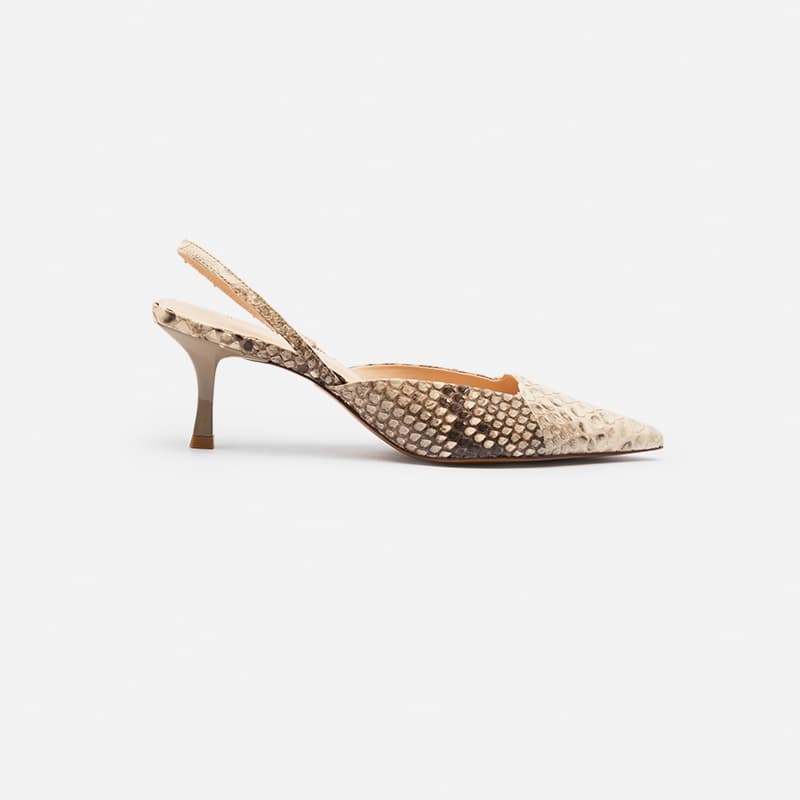 SCARPIN PYTHON MARROM