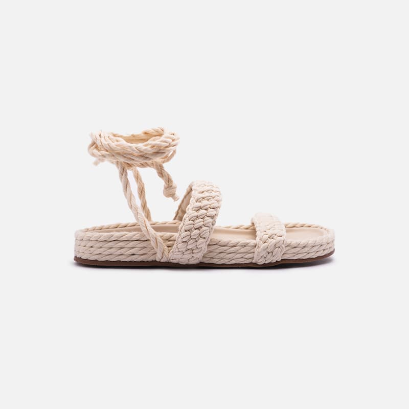 SANDALIA PAPETE CORDA OFF WHITE