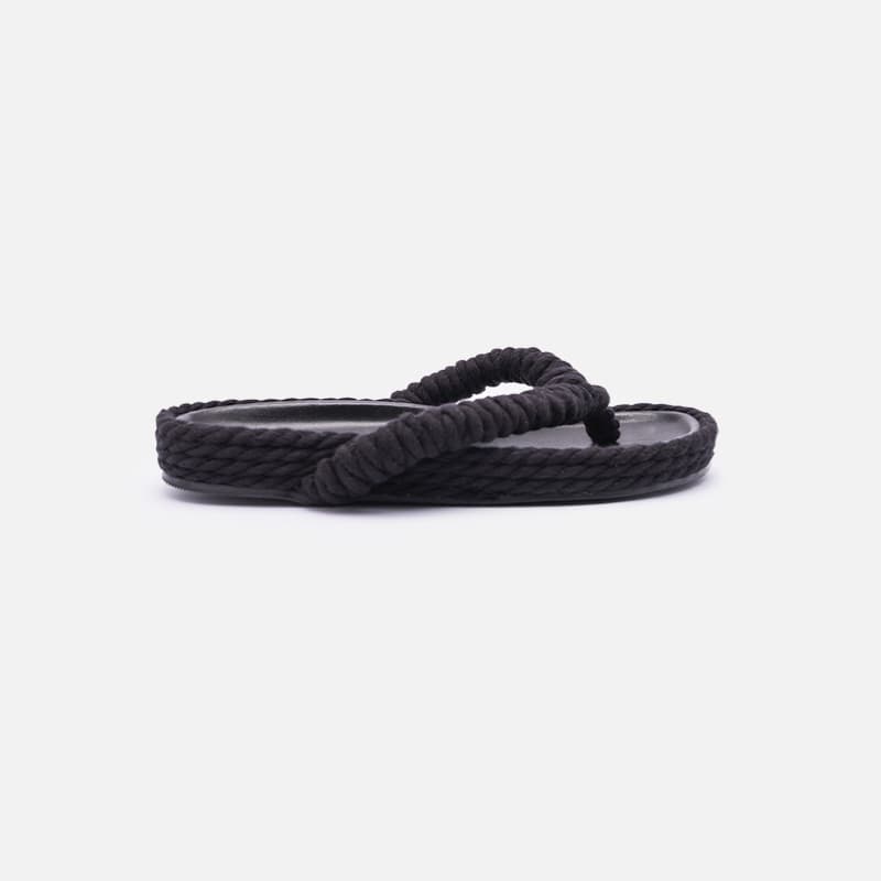 FLAT THONG CORDA PRETO PRETO