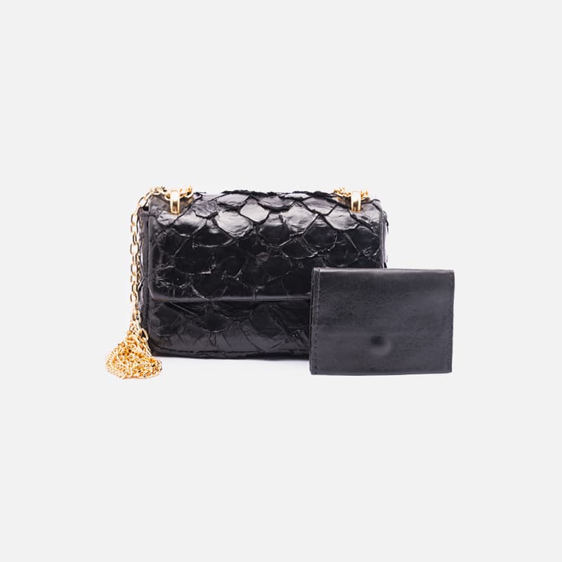 BOLSA MINI LENA PIRARUCU PRETO