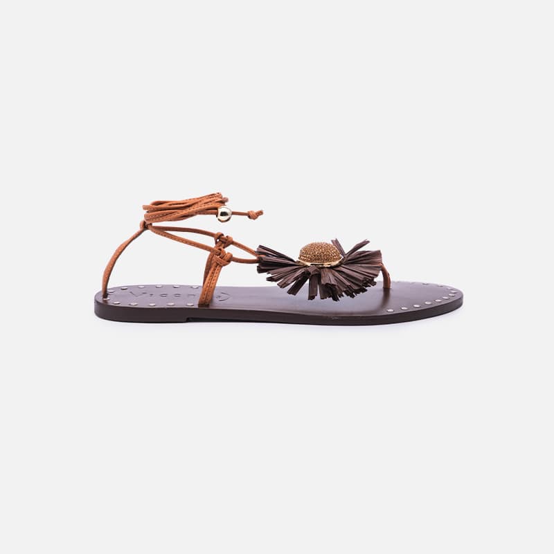 FLAT CELESTE MARROM