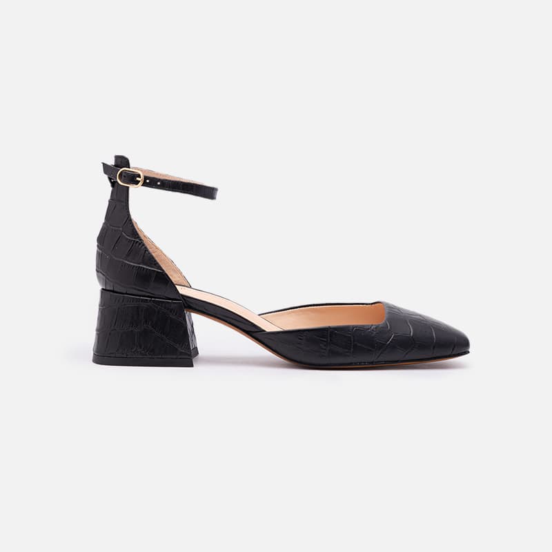 SAPATO CROCO GUILHERMINA PRETO