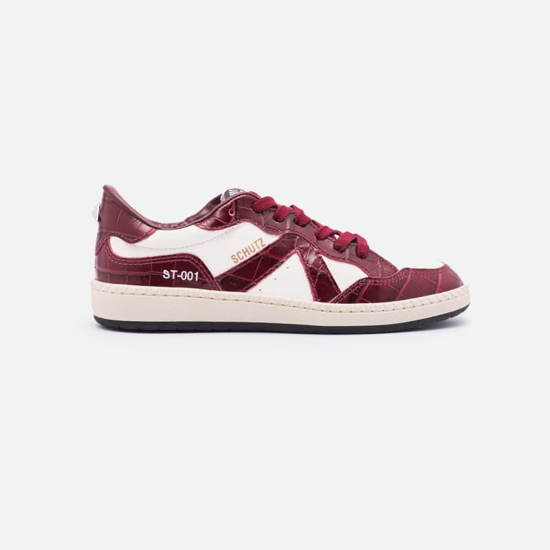 TENIS EM COURO VINHO