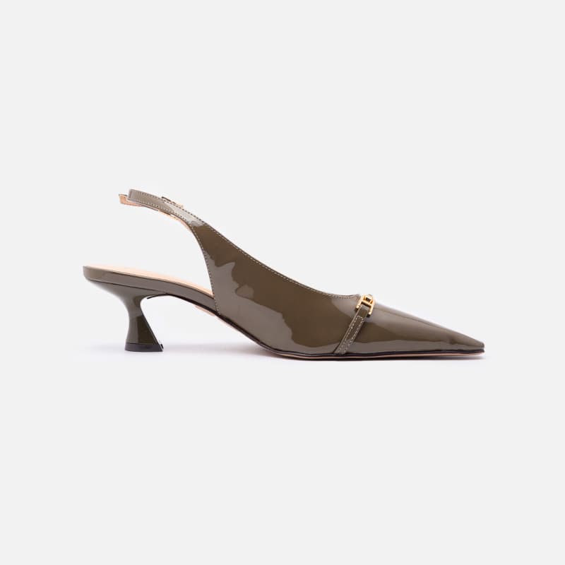 SLINGBACK KITTEN HEEL VERDE