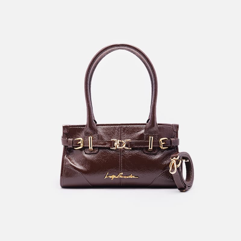BOLSA EM COURO CAFE