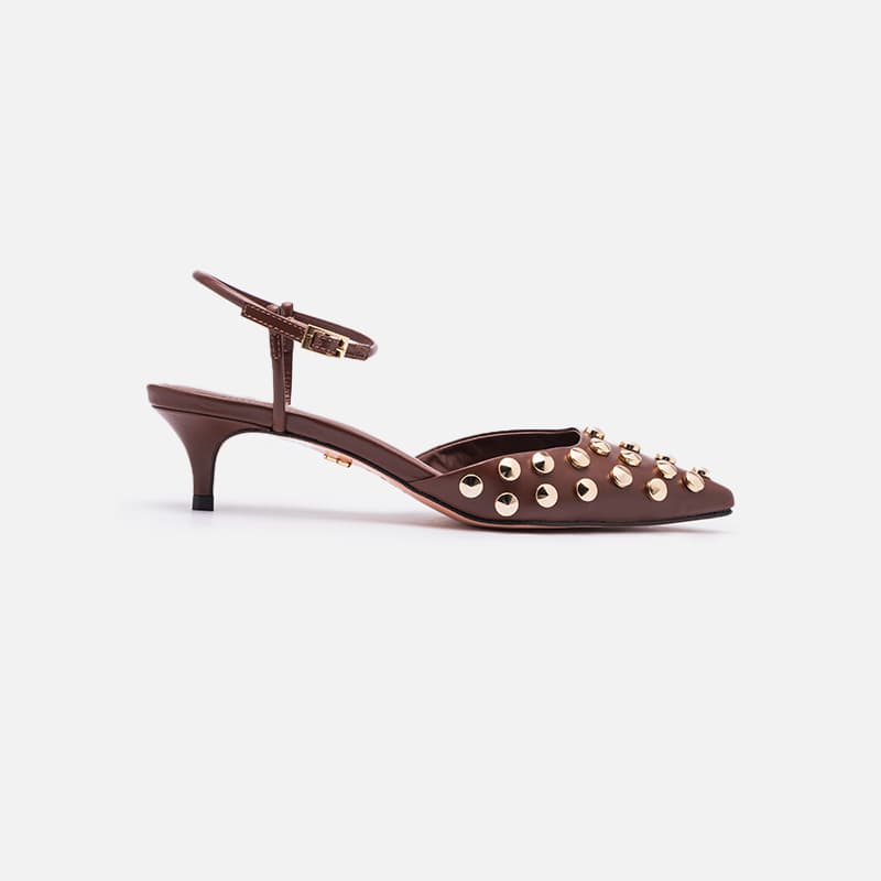 SCARPIN SINTRA SPIKE MARROM