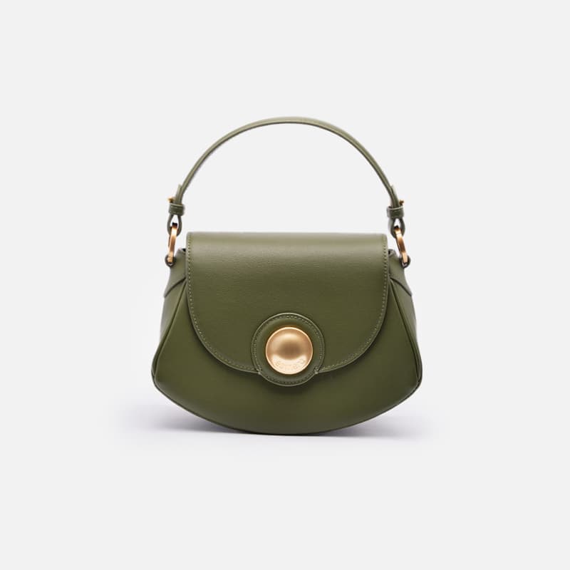 BOLSA 7PM./GREEN-COURO OLIVA
