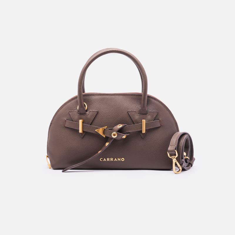 BOLSA EM COURO MARROM