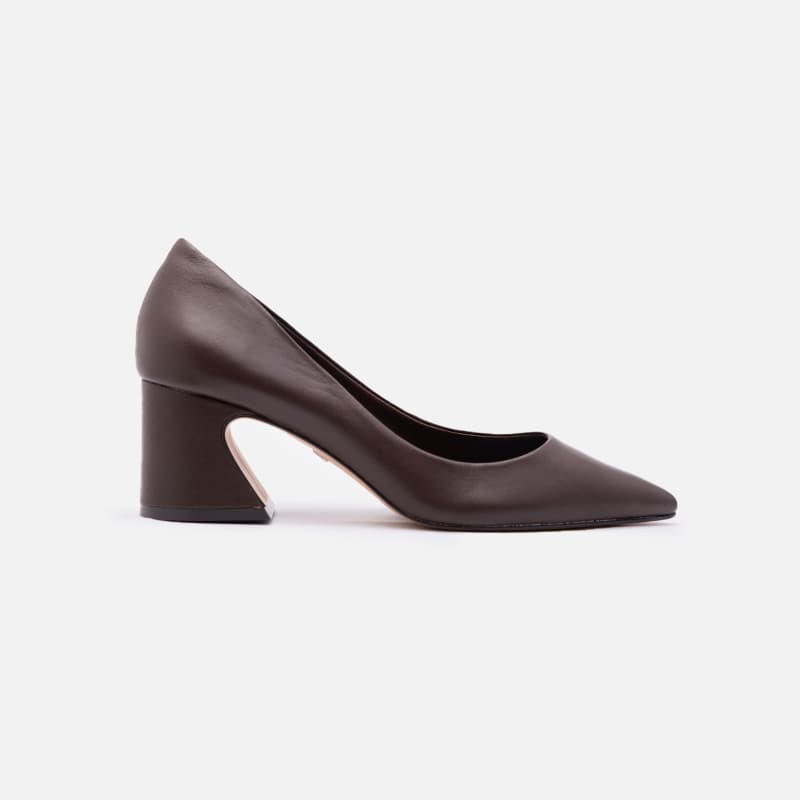 SCARPIN BLANCA MARROM