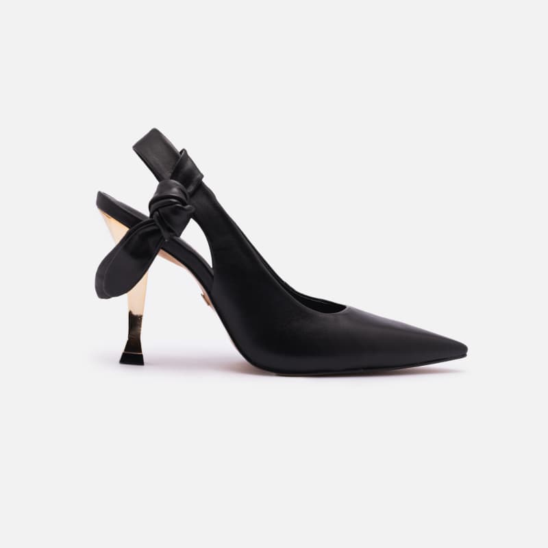 SLINGBACK LAÇO PRETO