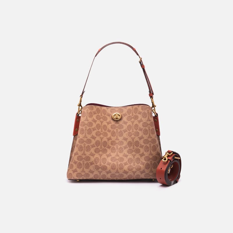 BOLSA WILLOW SHOULDER SIGNATURE MARROM