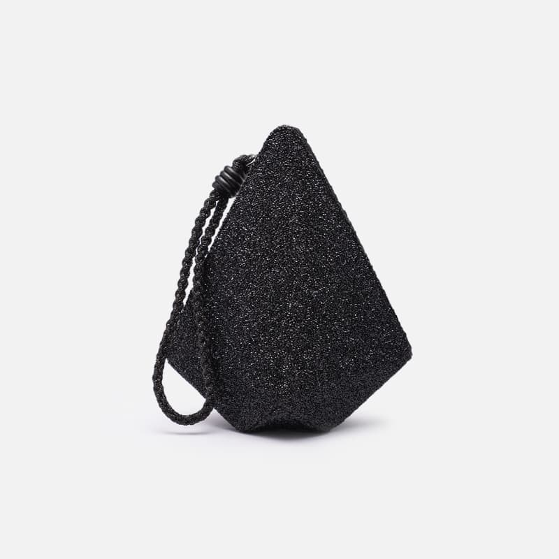 CLUTCH DIAMOND SHINY PRETO