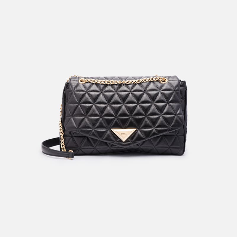 BOLSA EM COURO PRETO